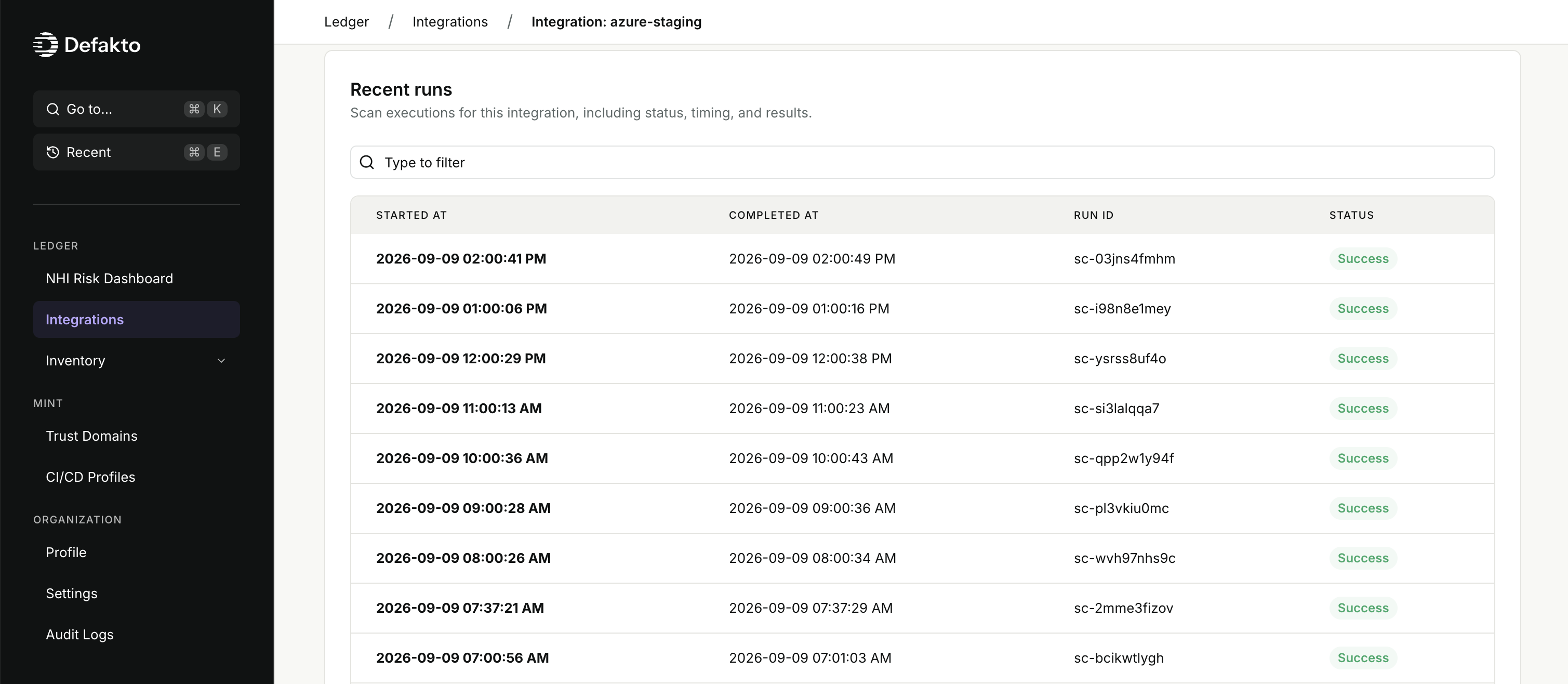 Ledger Entra/Azure Integration Details